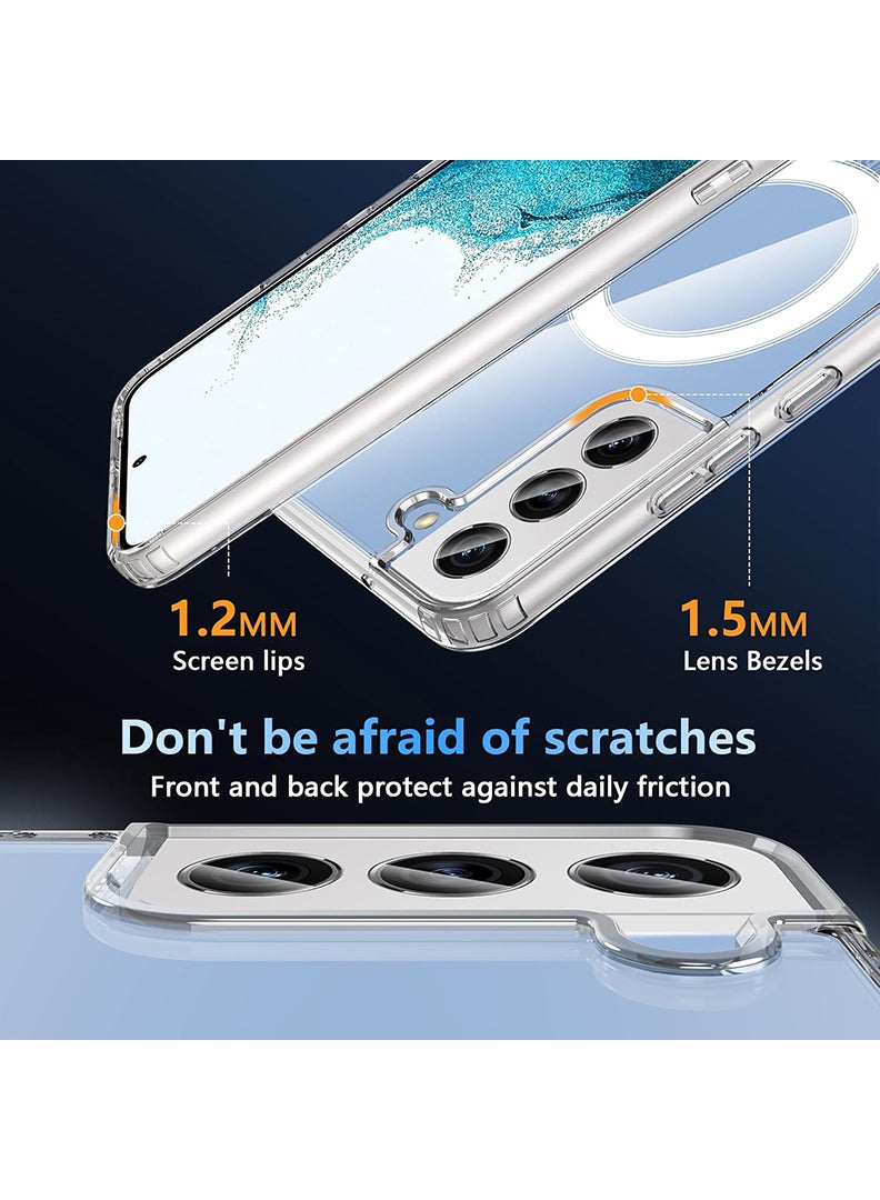 رفع القضية حافظة MagSafe شفافة ممتازة لهاتف S22 Plus [متوافقة مع MagSafe] حافظة هاتف شفافة نحيفة مضادة للاصفرار غطاء مغناطيسي واقي لهاتف S22 Plus 6.7 بوصة 2022 - Image 4