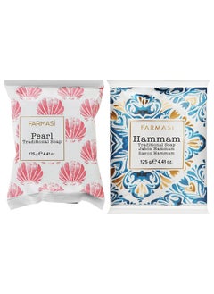 FARMASI Traditional Soap Duo Enriching Pearl And Invigorating Hammam 
