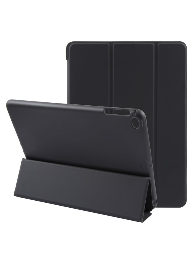 HuHa Case Cover For iPad 9.7 2018 & 2017 / Air / Air2 GEBEI 3-folding Holder Shockproof Flip Leather Tablet Case Black