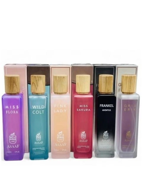 مجموعة عطور عساف 6*قطع200مل