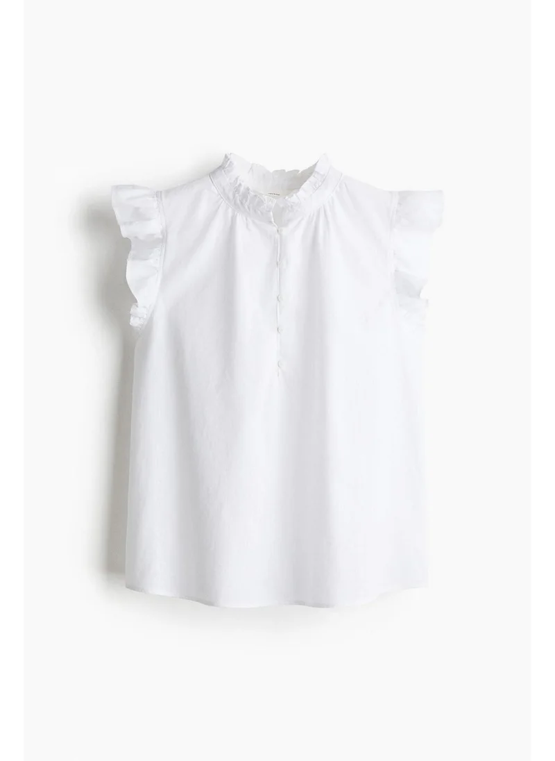 H&M Linen-blend blouse