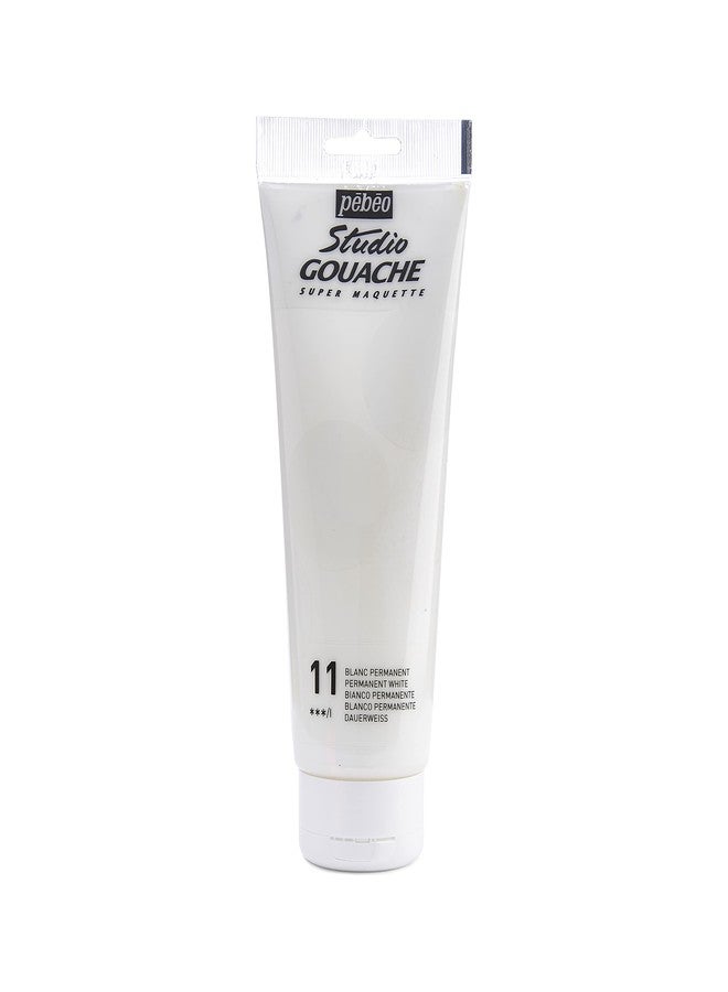 بيبيو ألوان غواش سائلة من بيبيو ستوديو، تركيبة مخملية غير لامعة، عبوة 220 مل - أبيض دائم - Image 1