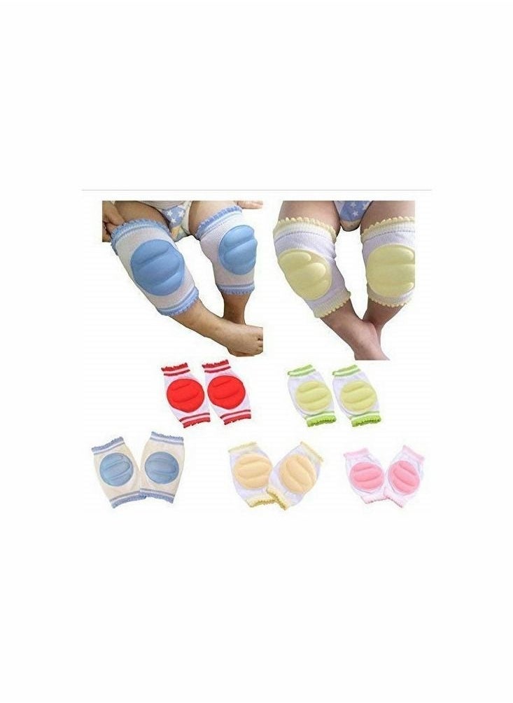 KASTWAVE - Plain Cute Cushion Safety Crawling Elbow Protector Baby Knee Pads-1 Pair (Blue) - Image 1
