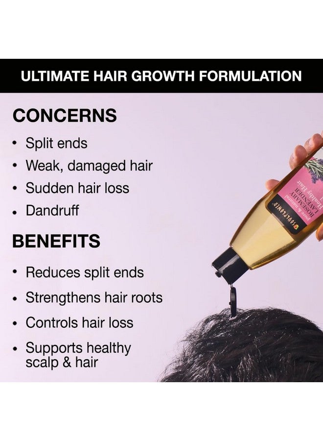 Soulflower Rosemary Lavender Hair Oil For Healthy Hair, Scalp, Hair Roots - 100% Pure & Natural Undiluted Coldpressed Oil, 225Ml - Image 2