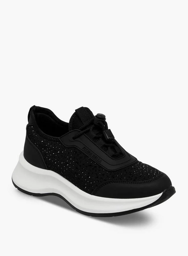 Flora Bella By Shoexpress BLACK Flora Bella Women Embellished Sneakers for Women | Best Price UAE