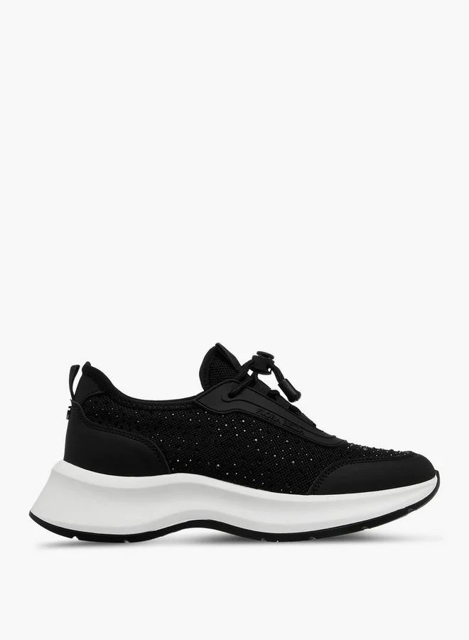 Flora Bella By Shoexpress BLACK Flora Bella Women Embellished Sneakers for Women | Best Price UAE