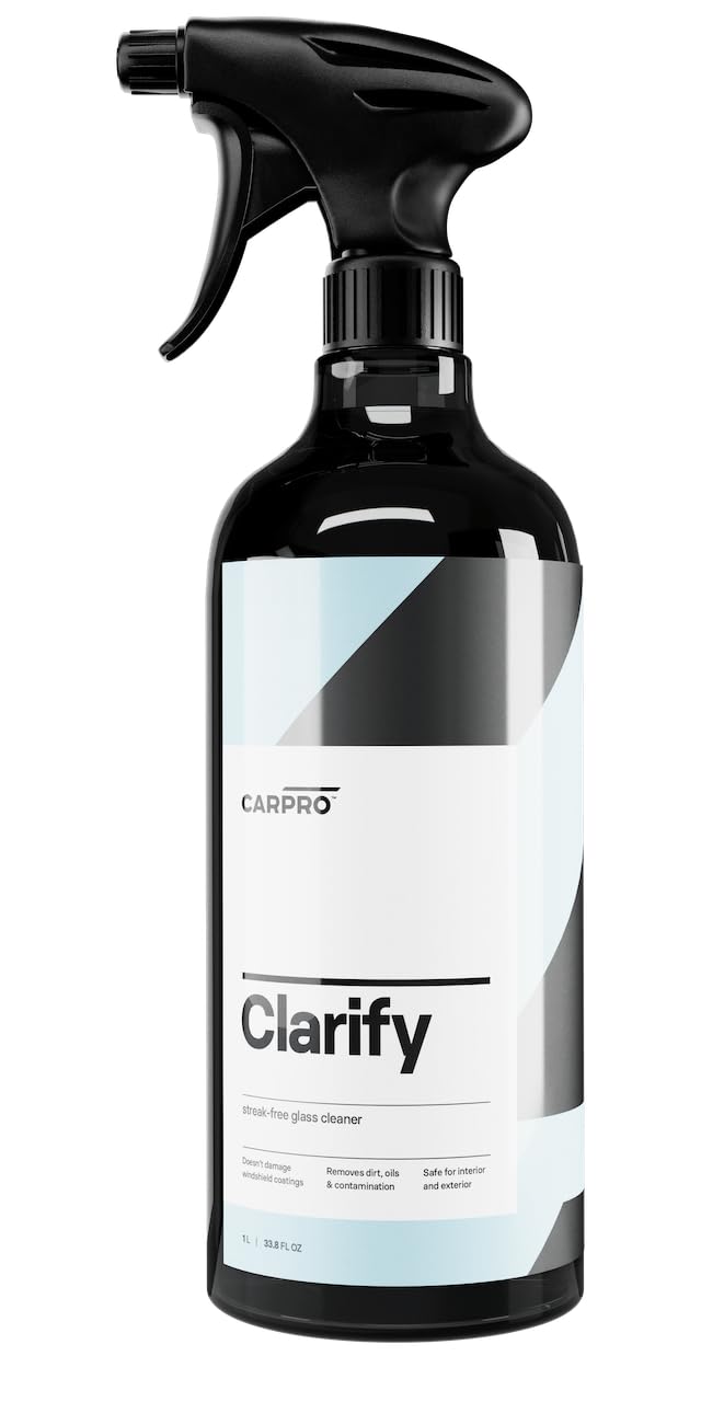 CARPRO Clarify Streak Free Car Window Cleaner Removes Oils  Fingerprints & Dirt - Safe to Use on Ceramic Coatings  Interior and Exterior Glass - Liter (34oz) - Image 1