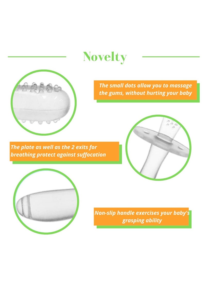 2 Pack Silicone Baby Teether, Baby Teething Toys Suitable for Babies from 3 Months Old