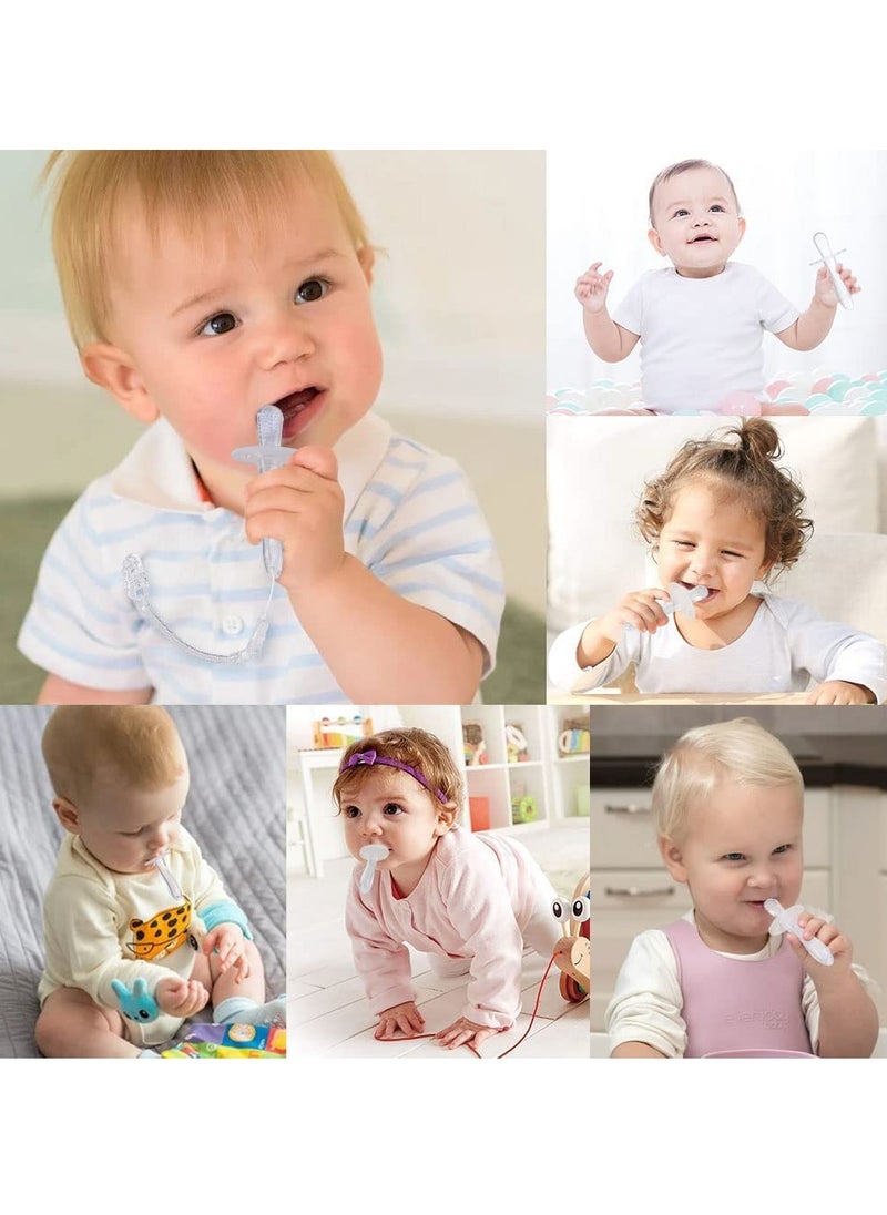 2 Pack Silicone Baby Teether, Baby Teething Toys Suitable for Babies from 3 Months Old