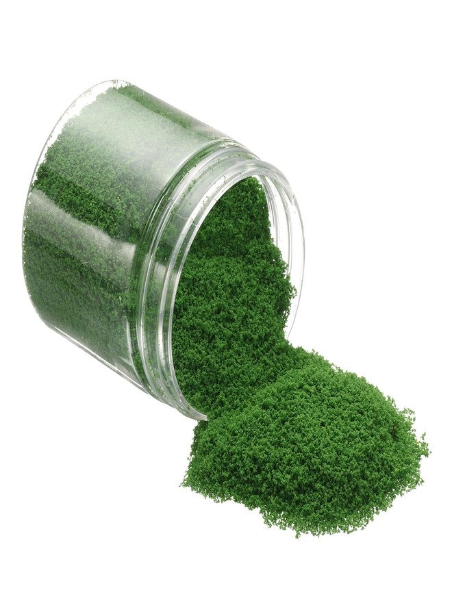 CoCud Model Grass Terrain Powder, 185ml Capacity, Fake Miniature Flower Grass Tree Sponge Dark Green - (Applications: DIY Dollhouse Fairy Garden Model Railway Landscape) - Image 1