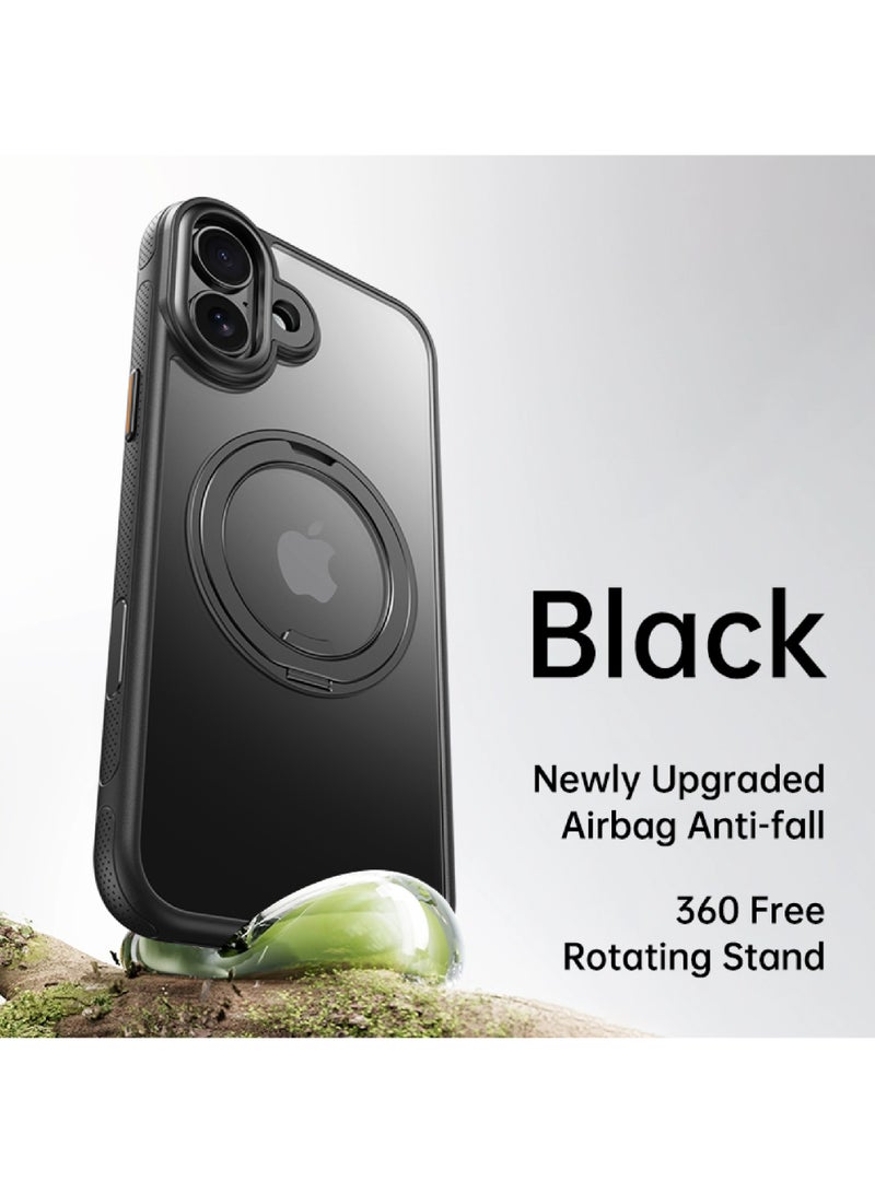 روك بو كيس لآيفون 17 [360 درجة حلقة الوقوف] [متوافق مع Magsafe] صدمة مقاومة لحماية السقوط رقيقة مغناطيسية آيفون 17 كيس الهاتف للرجال النساء- سلسلة سهلة الاسترخاء - Image 2