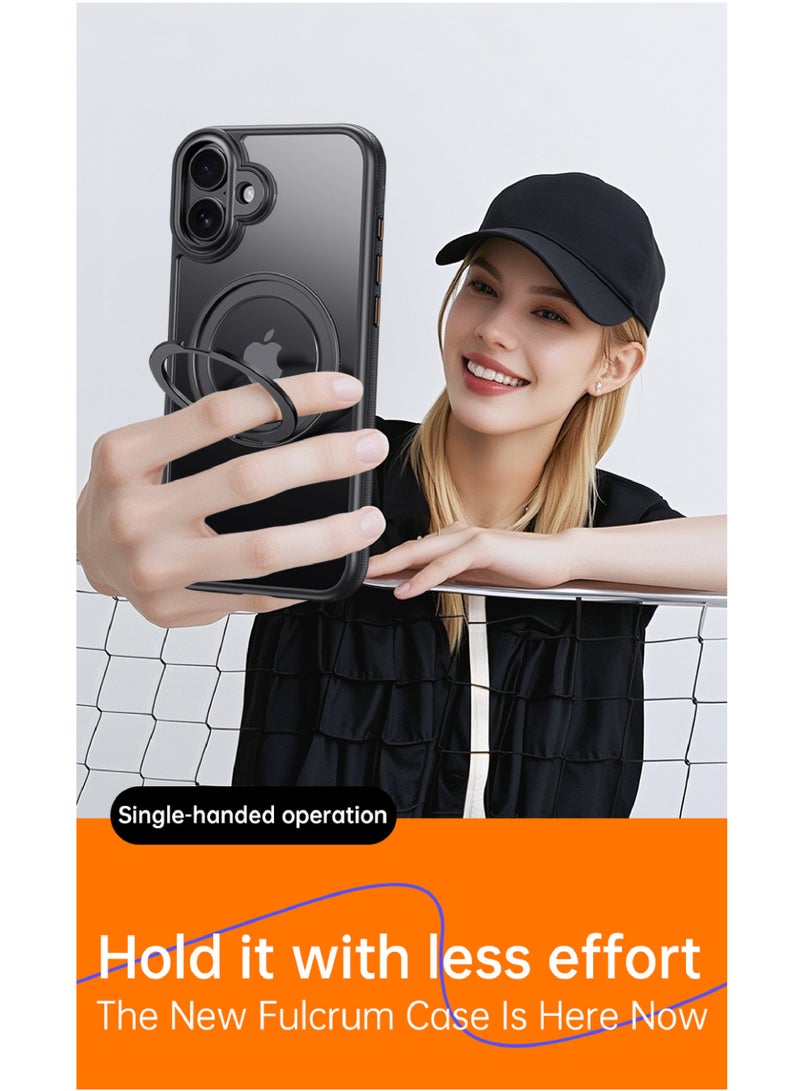 روك بو كيس لآيفون 17 [360 درجة حلقة الوقوف] [متوافق مع Magsafe] صدمة مقاومة لحماية السقوط رقيقة مغناطيسية آيفون 17 كيس الهاتف للرجال النساء- سلسلة سهلة الاسترخاء - Image 4