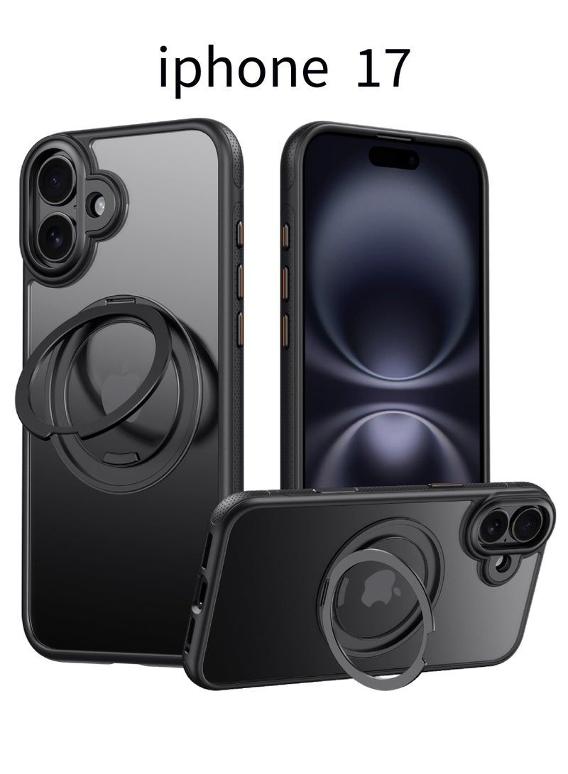 روك بو كيس لآيفون 17 [360 درجة حلقة الوقوف] [متوافق مع Magsafe] صدمة مقاومة لحماية السقوط رقيقة مغناطيسية آيفون 17 كيس الهاتف للرجال النساء- سلسلة سهلة الاسترخاء - Image 1