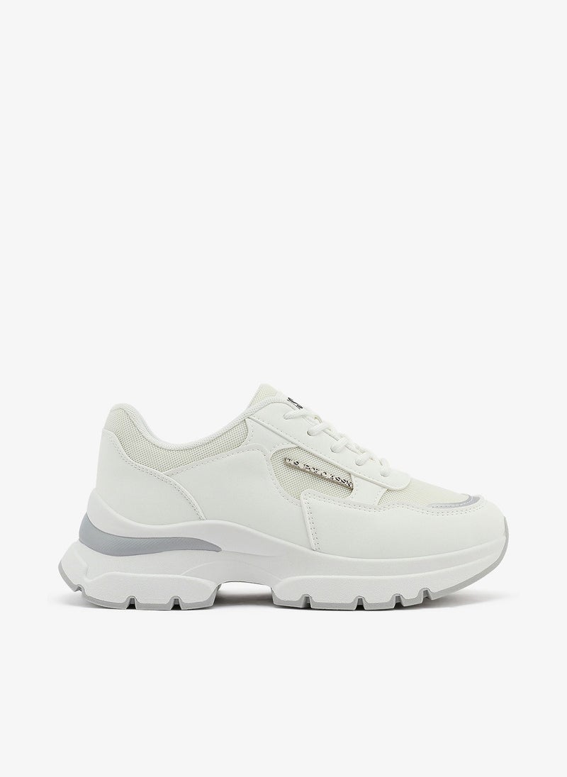 U.S. Polo Assn. Women's White Low-Top Sneakers - Lightweight Shoes & Trendy Design Shoes for Everyday Wear - Image 1