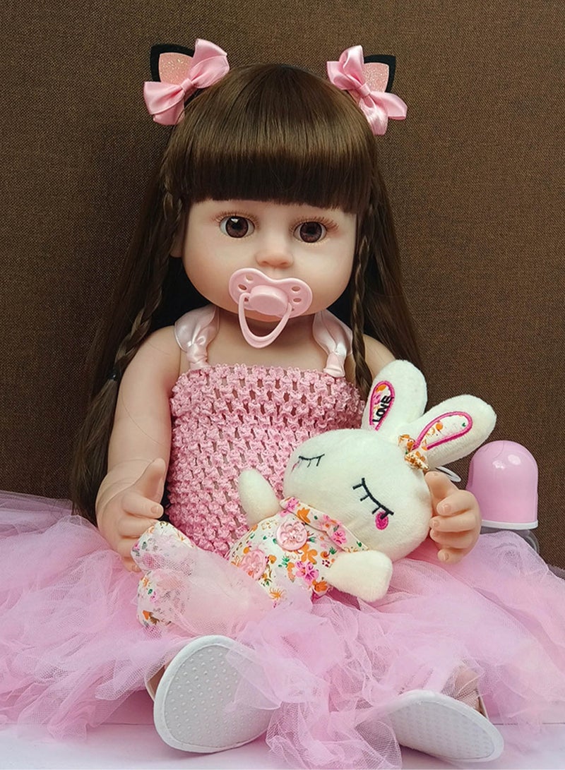 50 cm Reborn Baby Doll with Soft Full Vinyl Body Lifelike Doll - Image 1