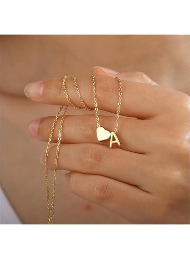 Mothers Day Gifts for Mom Women Teen Girls - 18K Gold Plated Heart Initial A-Z Necklace Dainty Heart Necklaces Tiny Initial Necklaces Birthday Gifts for Women Jewelry - Image 5