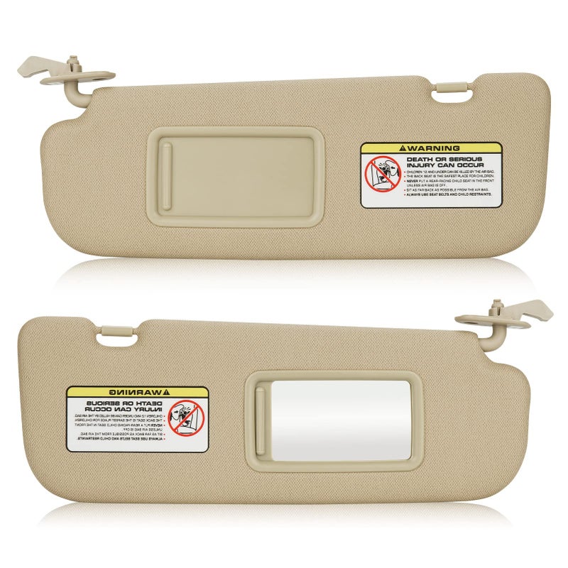 Left  Right Sun Visor for 20112015 Hyundai Elantra NOT fit GT Model Driver  Passenger Side Beige Sunvisor Replacement 852103X000TX 852203X000TX