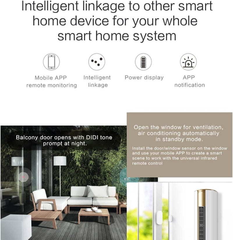 Senckit Wifi Door Sensor: Smart Open/Closed Detectors with App Notification, Compatible with Alexa and Google Assistant - Image 4