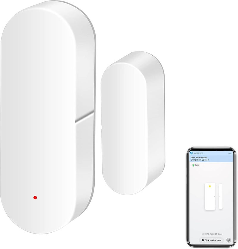 Senckit Wifi Door Sensor: Smart Open/Closed Detectors with App Notification, Compatible with Alexa and Google Assistant - Image 1