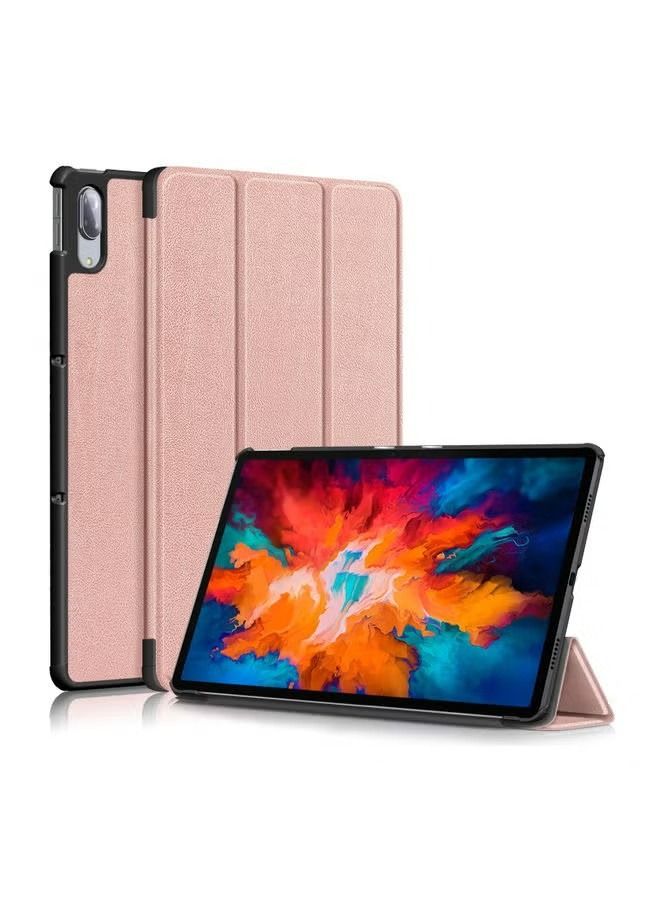 Compatible with Lenovo Tab P11 Pro 11.5 inch Protective Folio Cover Slim Lightweight Protective Shell Case with Auto Sleep/Wake Trifold Stand Cover Case Rose Gold