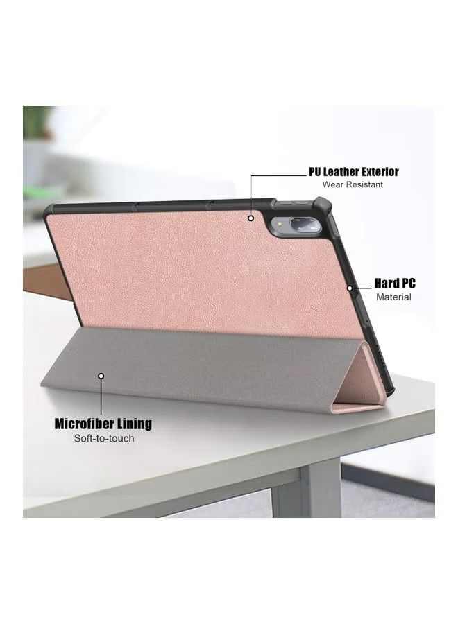 Compatible with Lenovo Tab P11 Pro 11.5 inch Protective Folio Cover Slim Lightweight Protective Shell Case with Auto Sleep/Wake Trifold Stand Cover Case Rose Gold