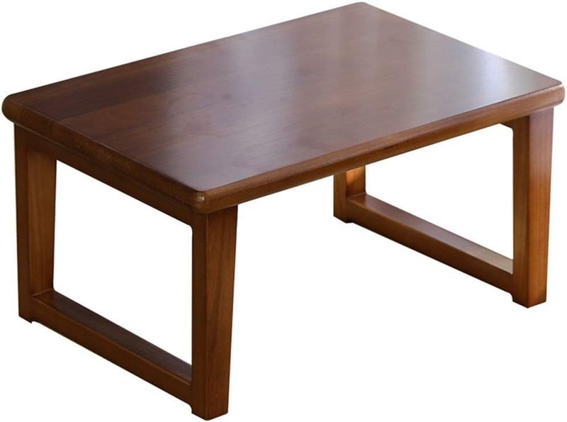 Runam Woods Solid Wood Simple Low Height Japanese Style Coffee/Tea Table for Living Room, Tatami Table for Breakfast, Laptop, Study (Dark Red Mohgany, 60 x 40 x 30-cm) - Image 5
