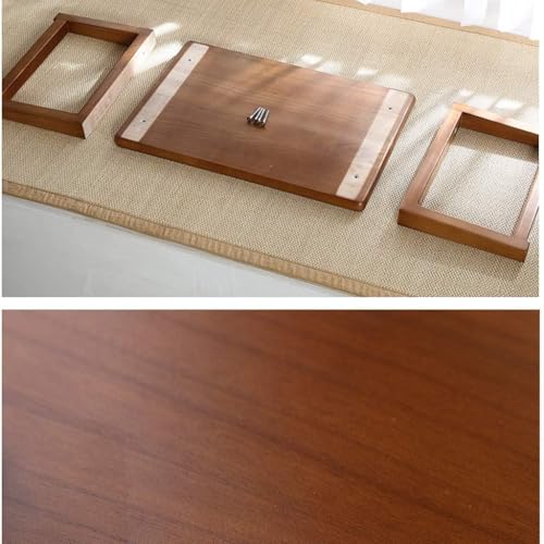 Runam Woods Solid Wood Simple Low Height Japanese Style Coffee/Tea Table for Living Room, Tatami Table for Breakfast, Laptop, Study (Dark Red Mohgany, 60 x 40 x 30-cm) - Image 3