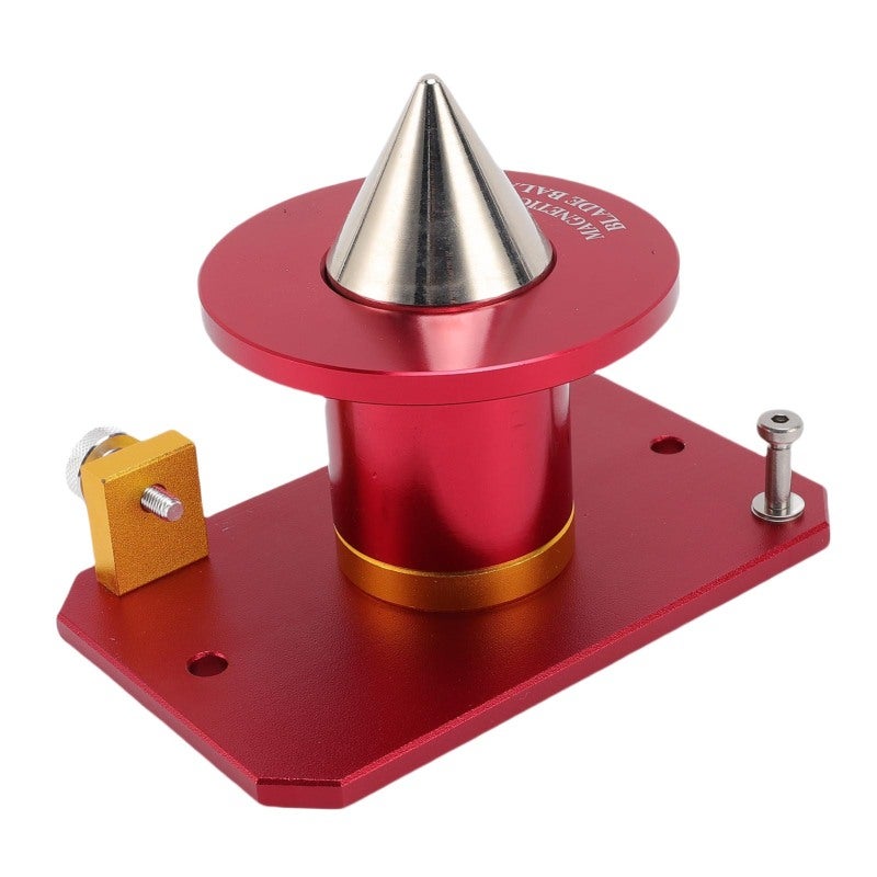 Magnetic Blade Balancer: Red High Grade Aluminum Alloy, 8 Embedded N52 Magnets - Ball Bearing Spindle, Precision Balancer for Lawn Mower Maintenance, DIY Lawn Care - Image 5