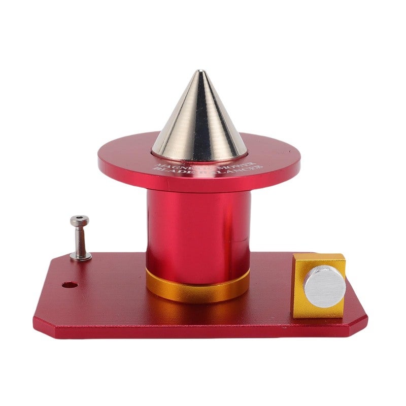 Magnetic Blade Balancer: Red High Grade Aluminum Alloy, 8 Embedded N52 Magnets - Ball Bearing Spindle, Precision Balancer for Lawn Mower Maintenance, DIY Lawn Care - Image 2