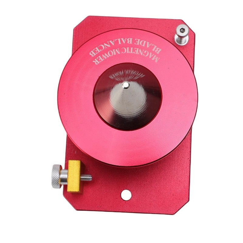 Magnetic Blade Balancer: Red High Grade Aluminum Alloy, 8 Embedded N52 Magnets - Ball Bearing Spindle, Precision Balancer for Lawn Mower Maintenance, DIY Lawn Care - Image 4