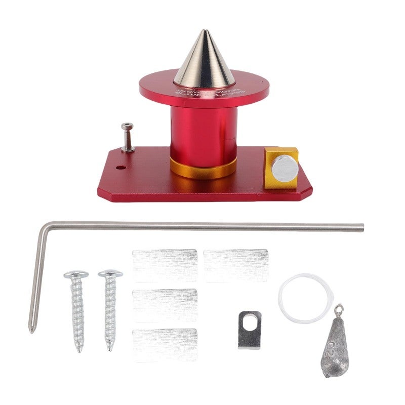 Magnetic Blade Balancer: Red High Grade Aluminum Alloy, 8 Embedded N52 Magnets - Ball Bearing Spindle, Precision Balancer for Lawn Mower Maintenance, DIY Lawn Care - Image 1