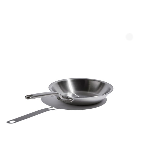 EATER SERIES 85 INCH FRYING PAN MADE IN USA 5PLY FULLY CLAD STAINLESS STEEL STAY COOL HANDLE DESIGN INDUCTION READY NONTOXIC