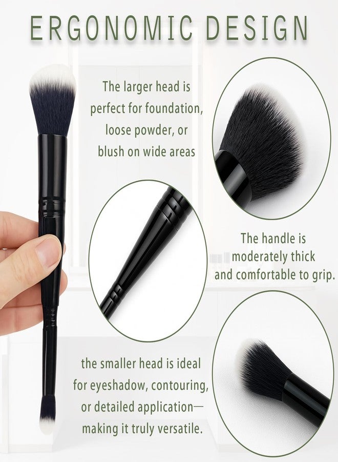 Brvlsoc Complexion Duo Brush – Dual-Ended Makeup Brush for Foundation & Concealer, Airbrushed Finish with Vegan & Cruelty-Free Synthetic Bristles - Image 4