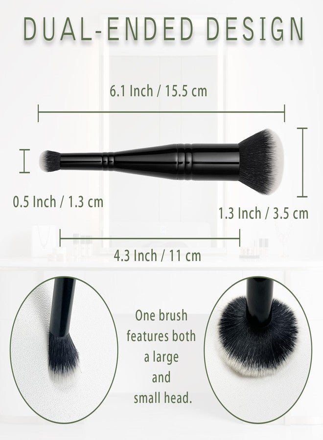 Brvlsoc Complexion Duo Brush – Dual-Ended Makeup Brush for Foundation & Concealer, Airbrushed Finish with Vegan & Cruelty-Free Synthetic Bristles - Image 2
