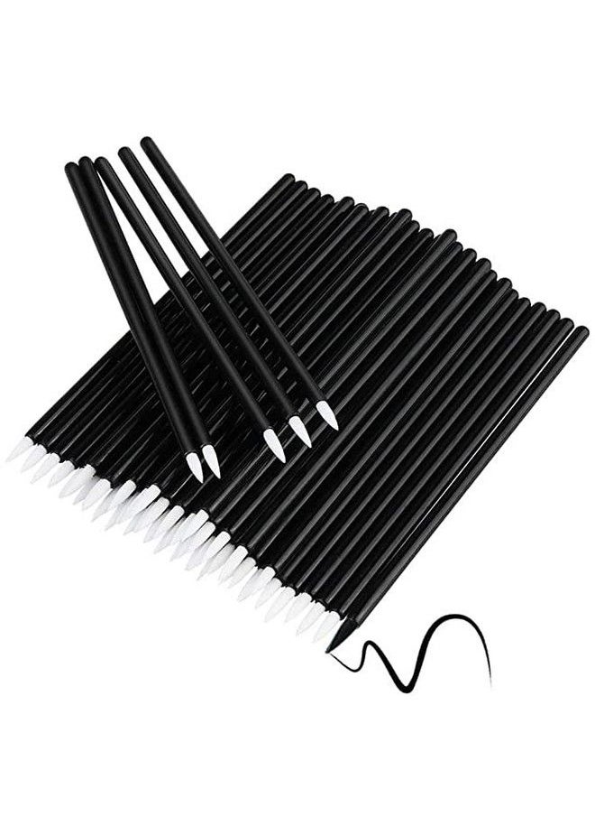 Nesa Disposable Eyeliner Brush Eye Shadow Applicator Fine Point Eye Liner Pens Lip Liner Brushs Cosmetic Wands Makeup Tool Set (20 Brushes) Black  - Image 2