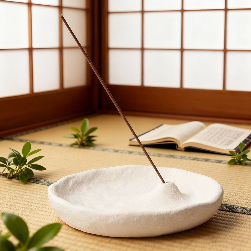 Black Vintage Chinese Sandalwood Incense Stick Holder Creative Spray Dot Base Tray - Image 4
