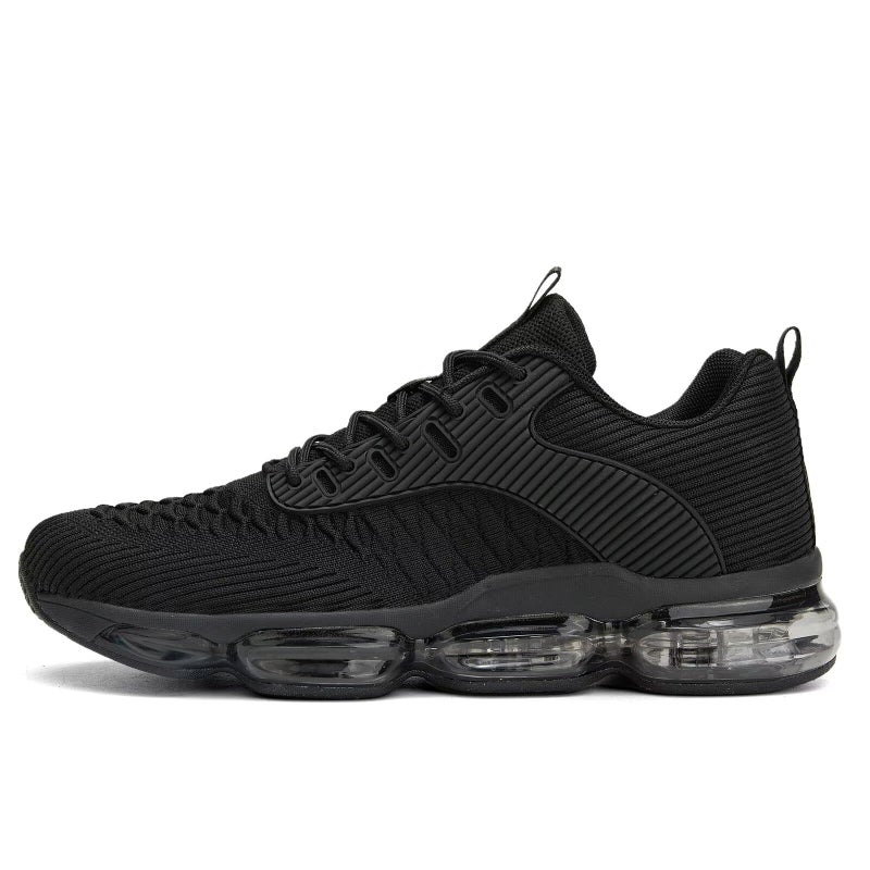 Socviis Mens Running Shoes Air Low Top Comfort Walking Lace Up Sneakers Breathable Fashion Tennis Sport Gym Fitness Cross Trainers Black - Image 3
