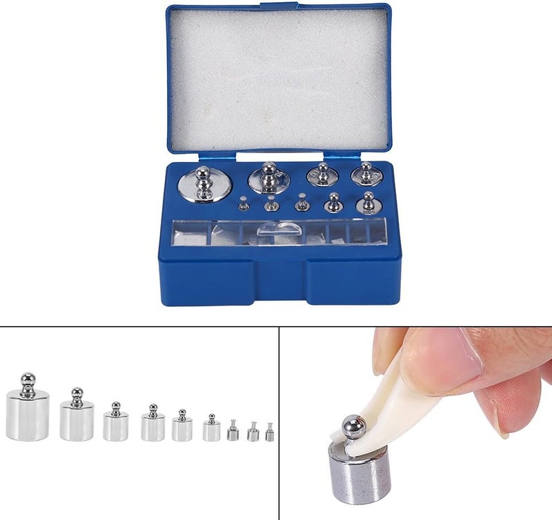 comfrt Calibration Weight, 17 Pieces Set Steel Scale Calibration Weight Set with Tweezers for Digital Balance Scale Jewellery Scale - Image 3