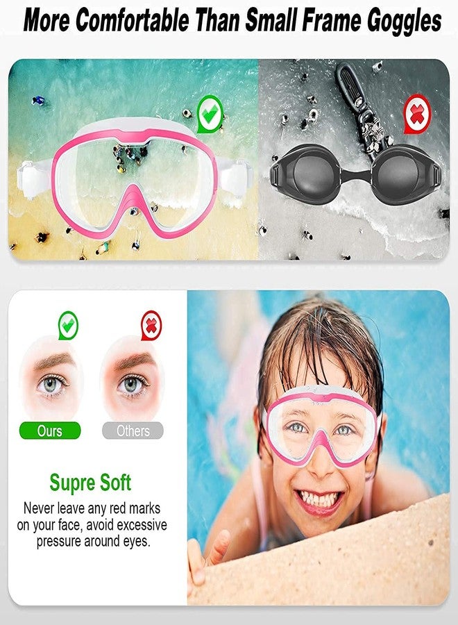 Ostin Swimming Goggles, Tight Fit UV Prevention Clear Viewing Anti Fog Diving Goggles for Underwater Activities, Swimming Goggles Comfortable Silicone Large Frame Swim Glasses (Transparent Glass) - Image 5