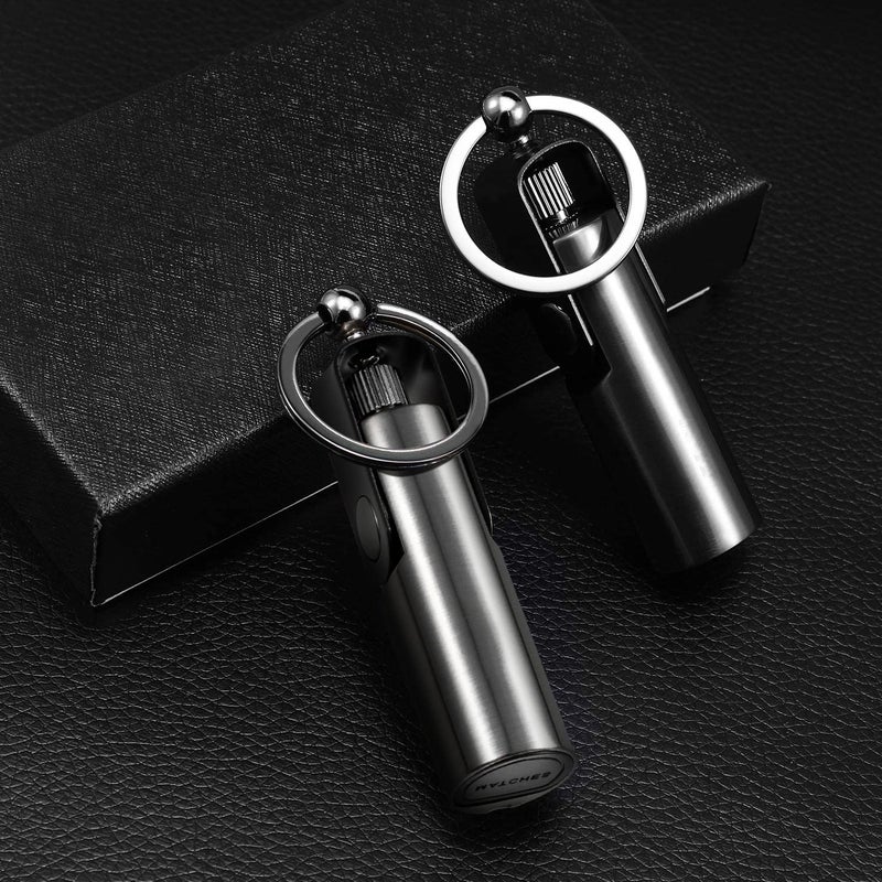SOMGEM Permanent Match Keychain 2 Pack, Kerosene Refillable, Waterproof Flint Fire Starter for Outdoor Camping Emergency Survival Gear - Image 4