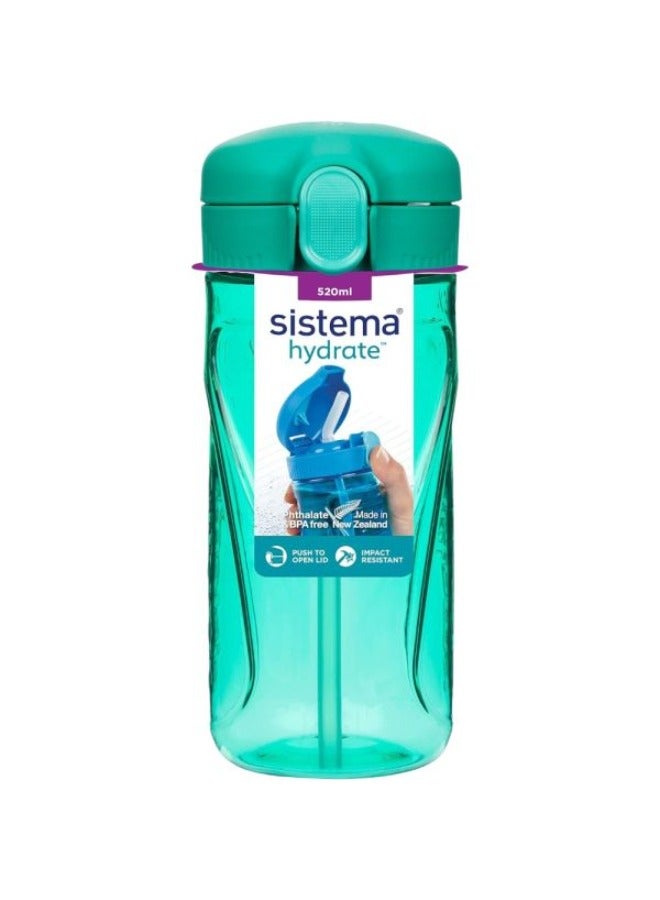 Sistema Hydrate Quick Flip Water Bottle with Straw 520ml - Assorted Colors - Image 1