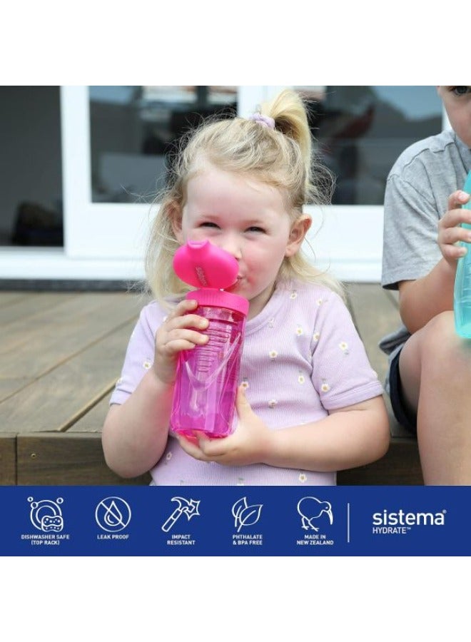 Sistema Hydrate Quick Flip Water Bottle with Straw 520ml - Assorted Colors - Image 3