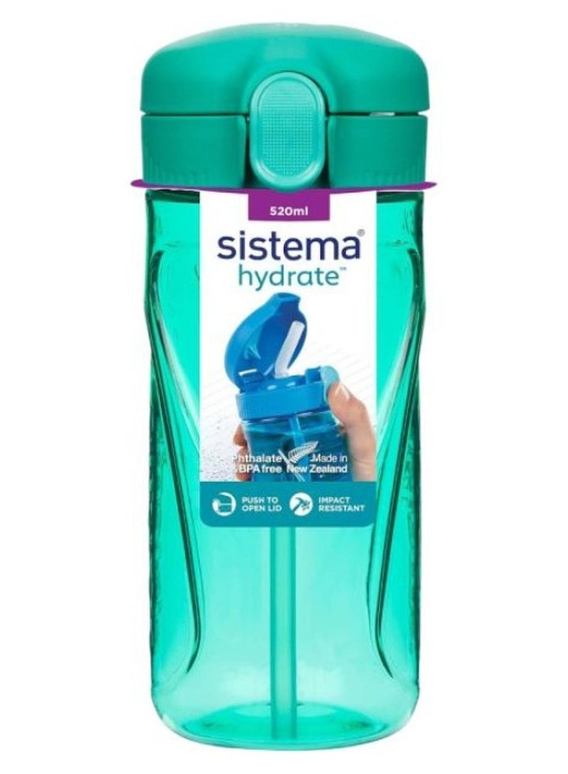 sistema زجاجة ماء سستما هايدريت كويك فليب مع قشة 520 مل - ألوان متنوعة - Image 1
