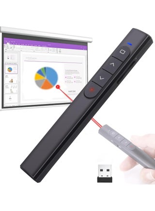 Wireless Presenter Remote, Laser Pointer,Presentation Clicker with Red Pointer , 100FT USB Presentation Remote Control, Volume Control Hyperlink Wireless Presenter Remote, Slide PowerPoint Clicker for Mac/Win/Computer/Laptop - pzsku/Z3DF6D24C90A730AB4A19Z/45/1760692929/c88555af-4340-4eee-8374-3a18be455dc7