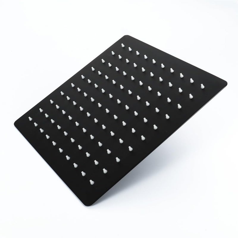 Burial Shower Pan – Heavy Stainless Steel 1mm Thick – Rust Proof – Hidden Shower Set in Multiple Colors and Designs – Strong Water Pressure (Pan 30x30 Square Black) - Image 1