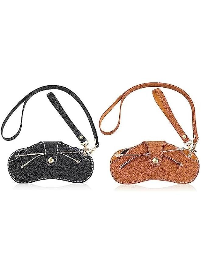 Generic Glasses Case, Ultra-thin soft Leather Manufacturing, Portable Sunglasses Bag, Essential for Travel, Vacation, Outdoors - Image 1