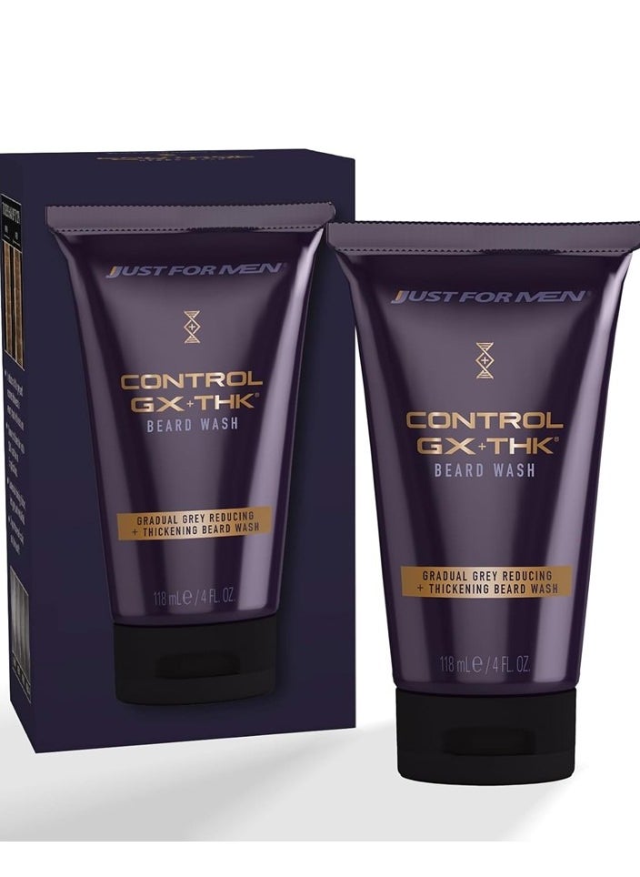 Just For Men Control GX + THK Thickening Beard Shampoo with Grey Reduction and Alpha Keratin  - Image 1