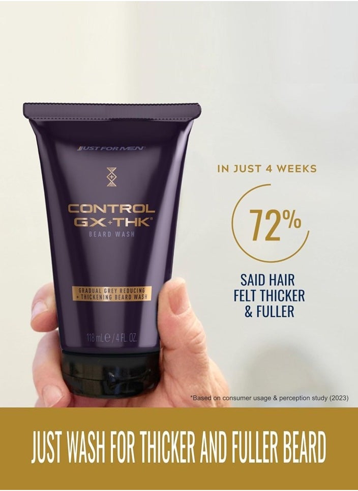 Just For Men Control GX + THK Thickening Beard Shampoo with Grey Reduction and Alpha Keratin  - Image 2