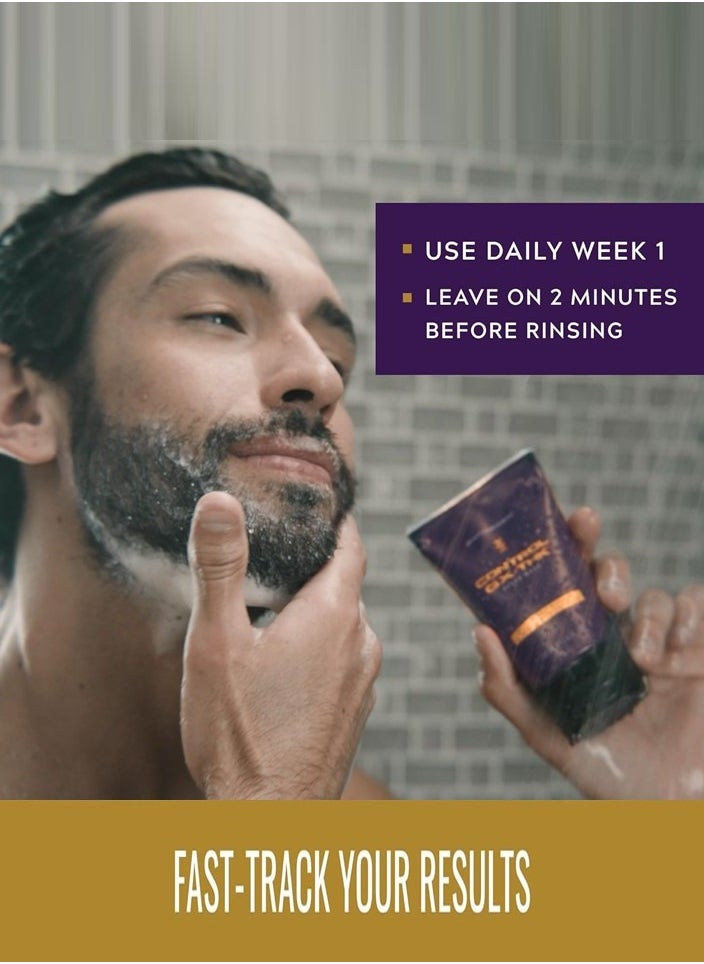 Just For Men Control GX + THK Thickening Beard Shampoo with Grey Reduction and Alpha Keratin  - Image 3