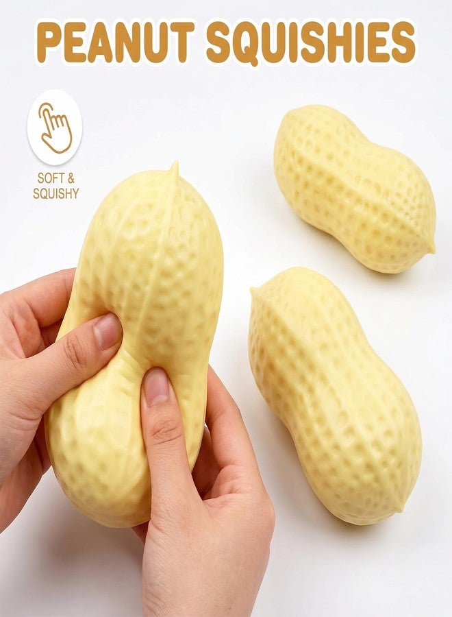 DRVUXBIL 3PCS Peanut Squishies Toys, Peanut Squishy Slow Rising Stress Relief Toy, Textured Sensory Fidget Stress Ball, Soft and Cute Peanut Squishy Relief Anxiety Toys for Adults, Prank & Gifts & Desk Decor - Image 2